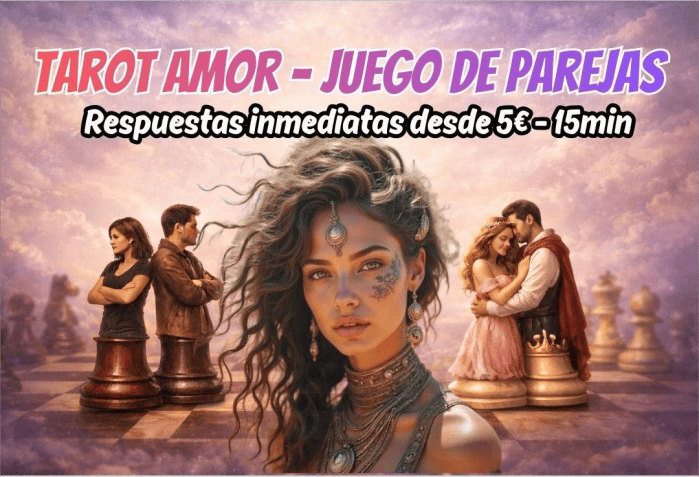 Tarot amor futuro inmediato 10 euros 30 minutos, amor de parejas