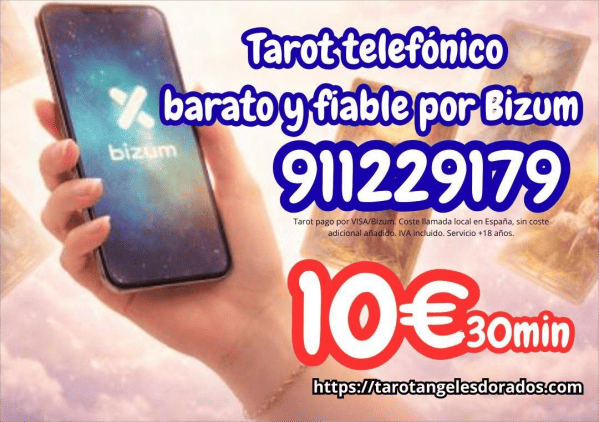 Tarot 5 euros 15 minutos o Bizum